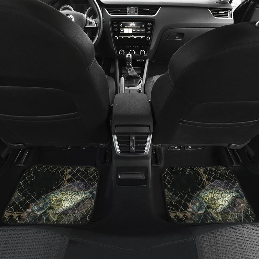 Black Crappie In The Net Fishing Car Floor Mats 182417 - YourCarButBetter