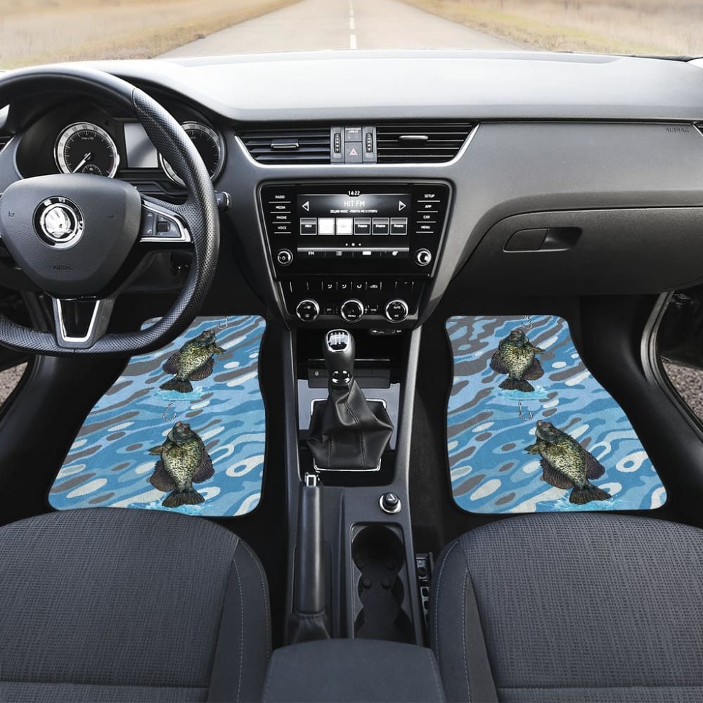 Black Crappie On The Water Fishing Car Floor Mats 182417 - YourCarButBetter