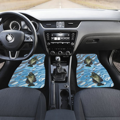 Black Crappie On The Water Fishing Car Floor Mats 182417 - YourCarButBetter
