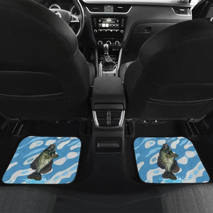 Black Crappie On The Water Fishing Car Floor Mats 182417 - YourCarButBetter