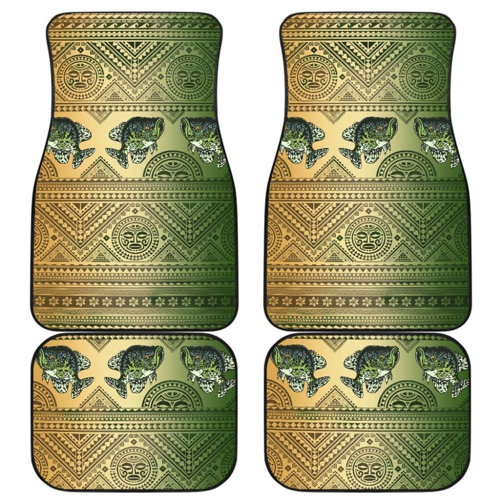 Black Crappie Skin Color Boho Pattern Fishing Car Floor Mats 182417 - YourCarButBetter