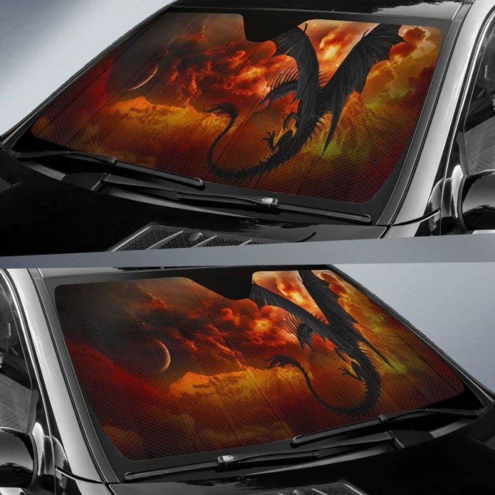 Black Dragon Sun Shade amazing best gift ideas 172609 - YourCarButBetter
