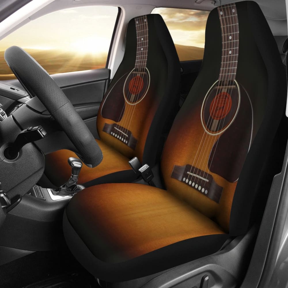 Black Guitar Car Seat Covers 184610 - YourCarButBetter