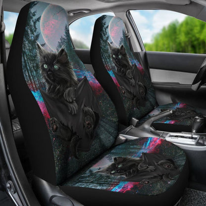 Black Kittie Cat Car Seat Covers 094209 - YourCarButBetter