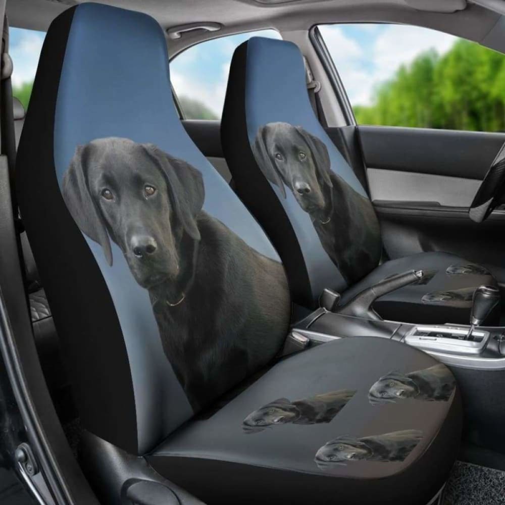 Black Labrador Car Seat Covers 181703 - YourCarButBetter