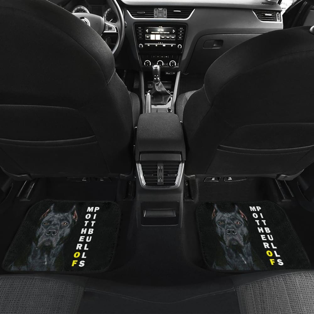 Black Legend Mother of Pitbulls Car Floor Mats 210501 - YourCarButBetter