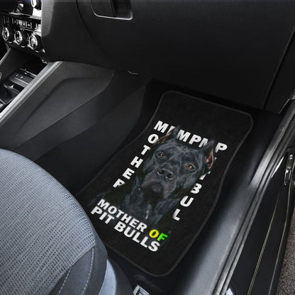 Black Legend Mother of Pitbulls Car Floor Mats 210501 - YourCarButBetter