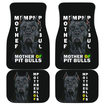 Black Legend Mother of Pitbulls Car Floor Mats 210501 - YourCarButBetter