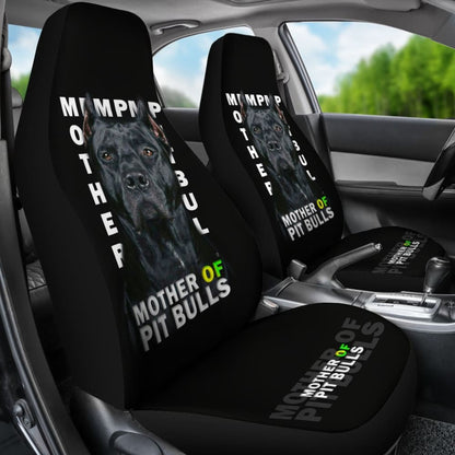 Black Legend Mother of Pitbulls Car Seat Covers 210501 - YourCarButBetter
