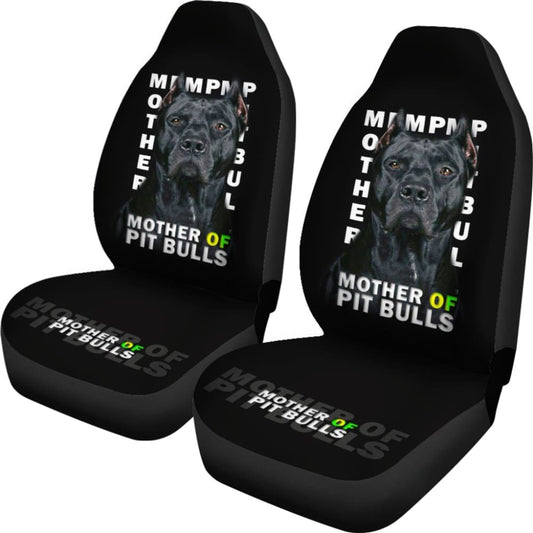 Black Legend Mother of Pitbulls Car Seat Covers 210501 - YourCarButBetter