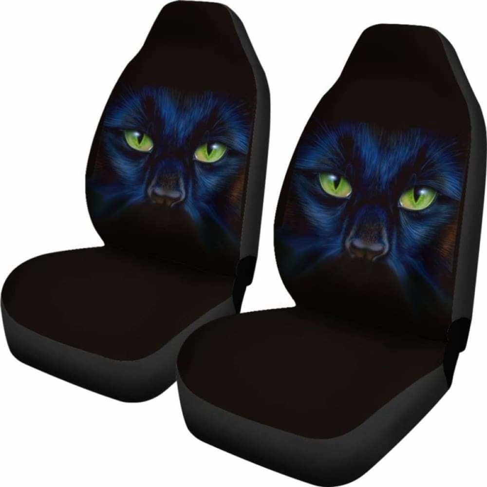 Black Panther Cat Eyes Car Seat Covers 154813 - YourCarButBetter