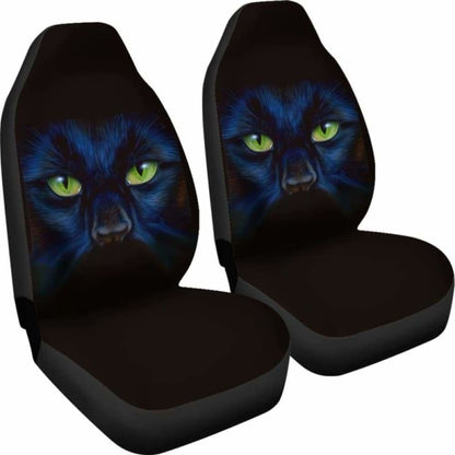 Black Panther Cat Eyes Car Seat Covers 154813 - YourCarButBetter