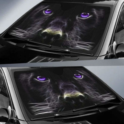 Black Panther Face Car Auto Sun Shades 182102 - YourCarButBetter