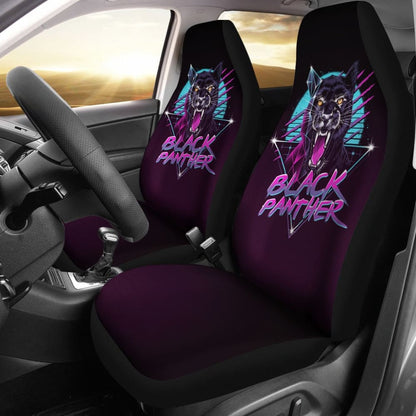 Black Panther Purple Awesome Poly Car Seat Covers 212601 - YourCarButBetter