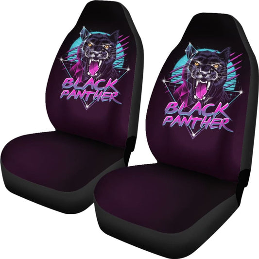 Black Panther Purple Awesome Poly Car Seat Covers 212601 - YourCarButBetter