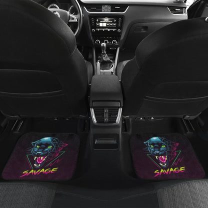 Black Panther Savage Awesome Poly Car Floor Mats 212601 - YourCarButBetter