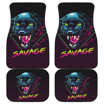 Black Panther Savage Awesome Poly Car Floor Mats 212601 - YourCarButBetter