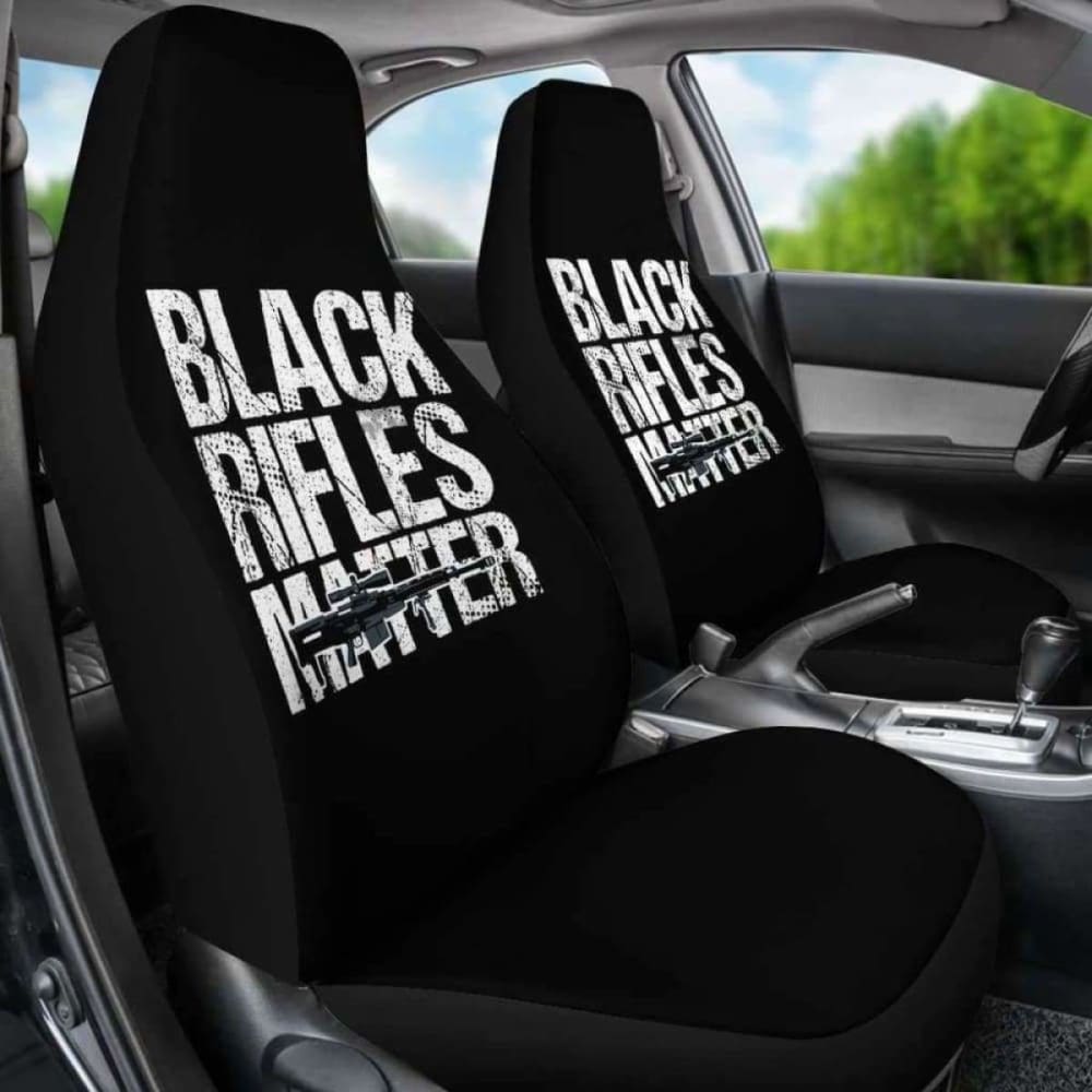 Black Rifles Matter Amendment Car Seat Covers 154813 - YourCarButBetter