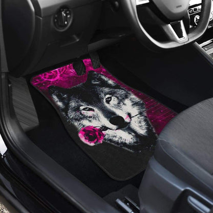 Black Rose Wolf Car Floor Mats for Lovers 212602