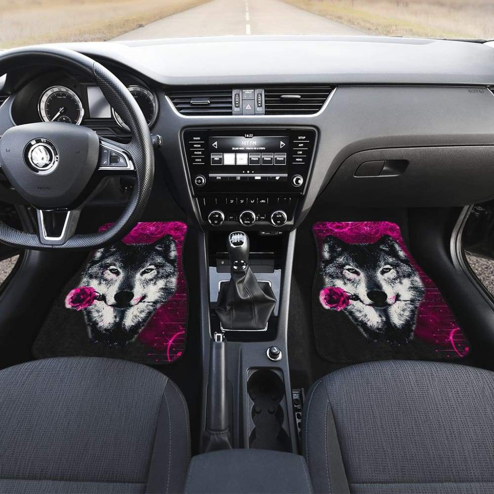 Black Rose Wolf Car Floor Mats for Lovers 212602