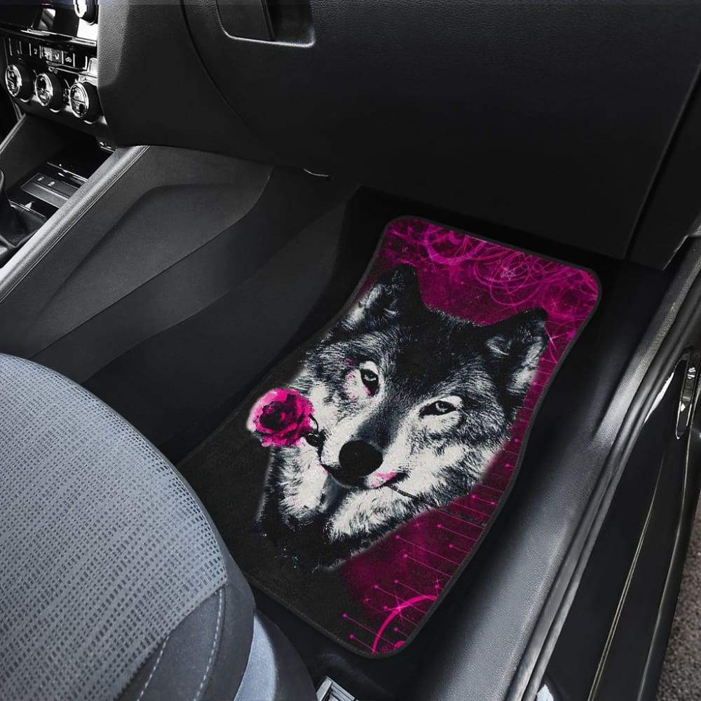 Black Rose Wolf Car Floor Mats for Lovers 212602