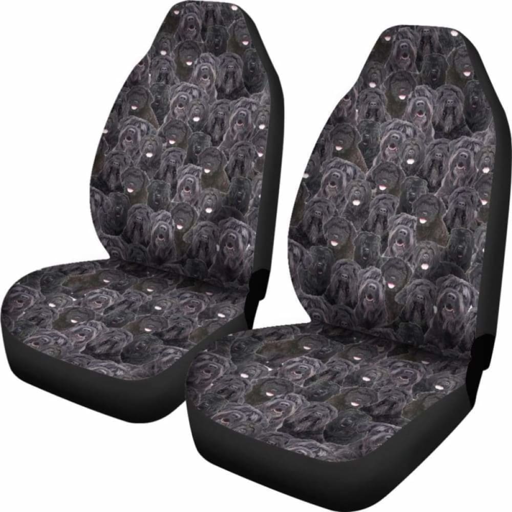 Black Russian Terrier Full Face Car Seat Covers 094201 - YourCarButBetter