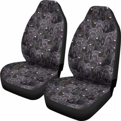 Black Russian Terrier Full Face Car Seat Covers 094201 - YourCarButBetter