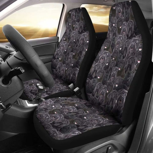 Black Russian Terrier Full Face Car Seat Covers 094201 - YourCarButBetter