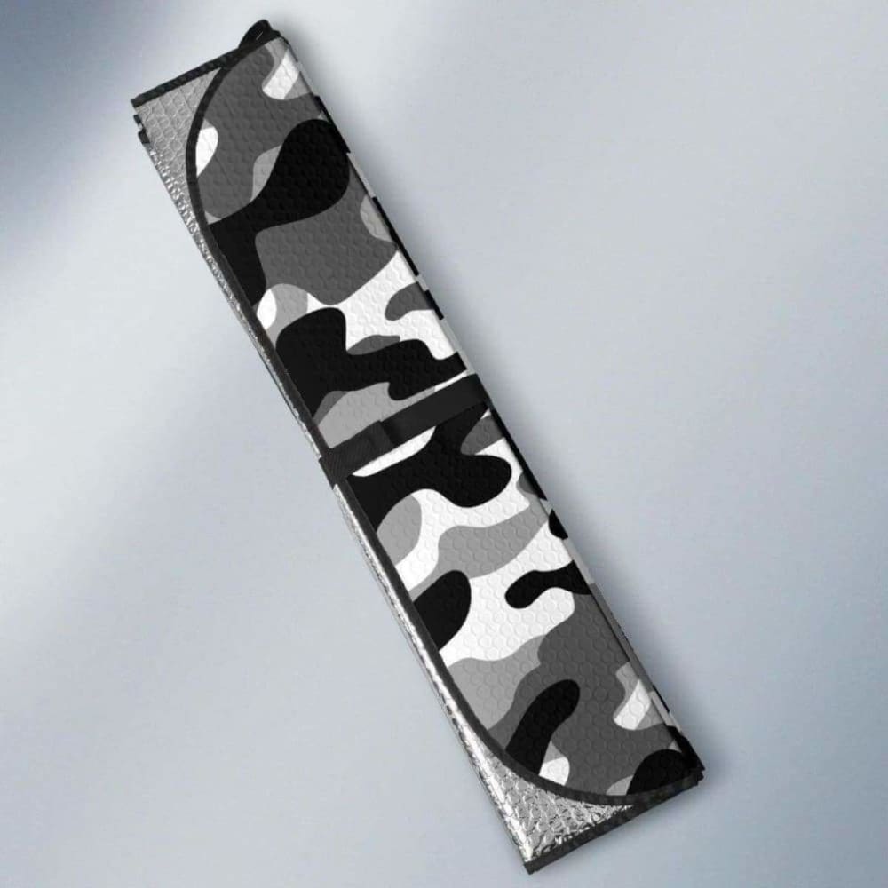 Black White Camo Camouflage Pattern Car Auto Sun Shades 172609 - YourCarButBetter