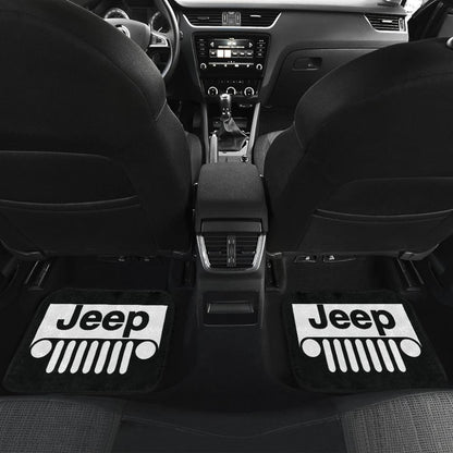 Black White Jeep Offroad Wobble Car Floor Mats Custom 2 211901 - YourCarButBetter