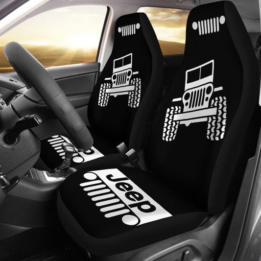 Black White Jeep Offroad Wobble Car Seat Covers Custom 2 211901 - YourCarButBetter