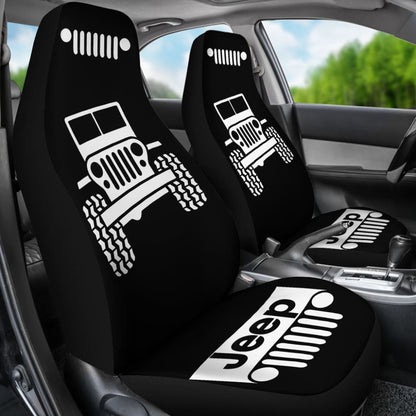 Black White Jeep Offroad Wobble Car Seat Covers Custom 2 211901 - YourCarButBetter