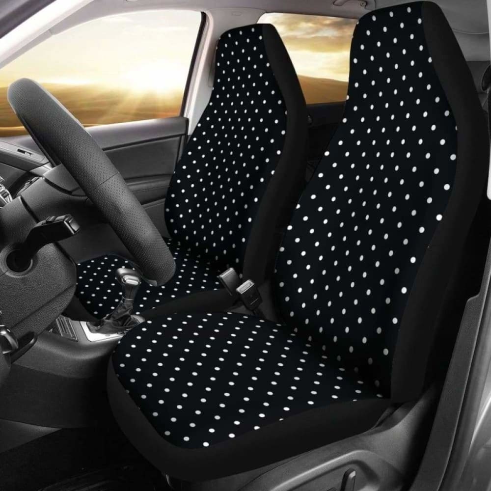 Black White Polka Dot Car Seat Covers 143731
