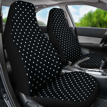 Black White Polka Dot Car Seat Covers 143731