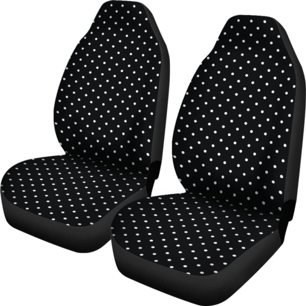 Black White Polka Dot Car Seat Covers 143731