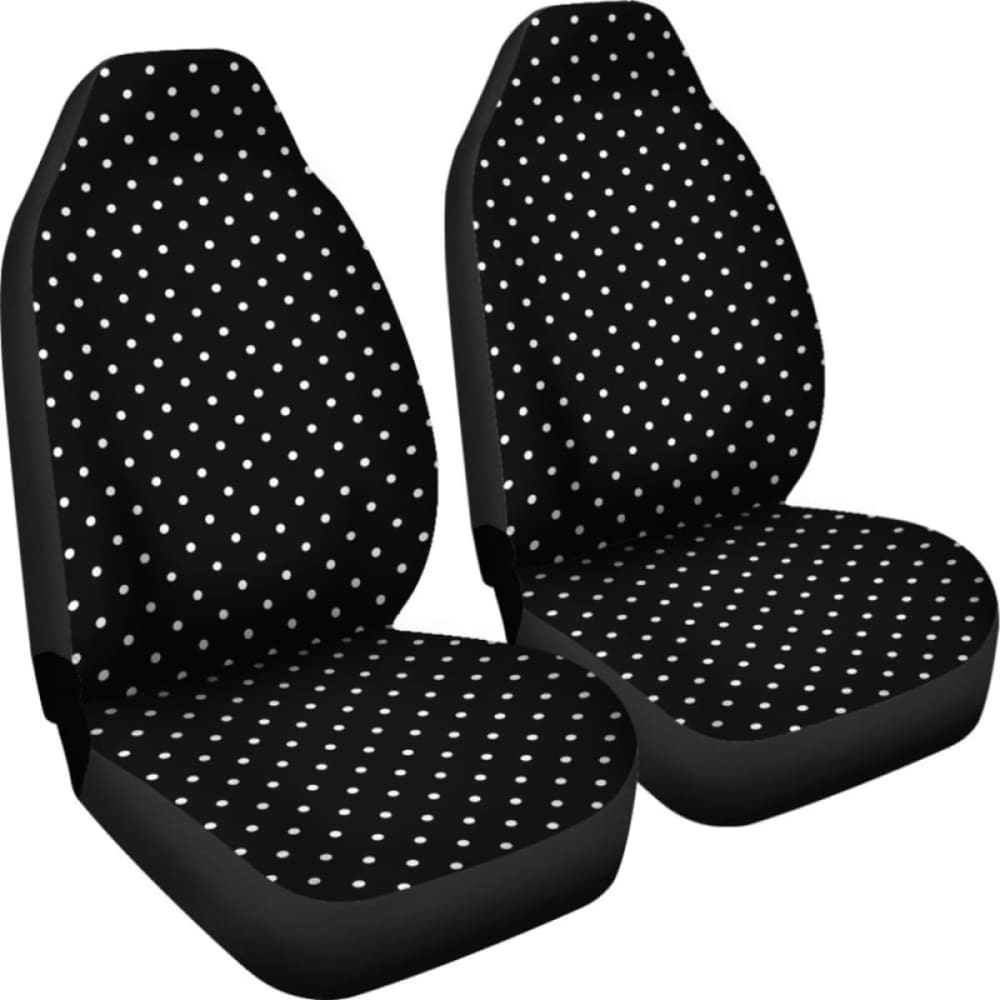 Black White Polka Dot Car Seat Covers 143731