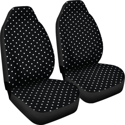 Black White Polka Dot Car Seat Covers 143731