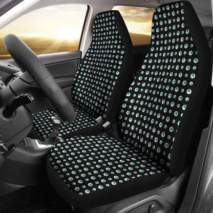 Black With Blue Eyeballs Pattern Car Seat Covers 154813 - YourCarButBetter