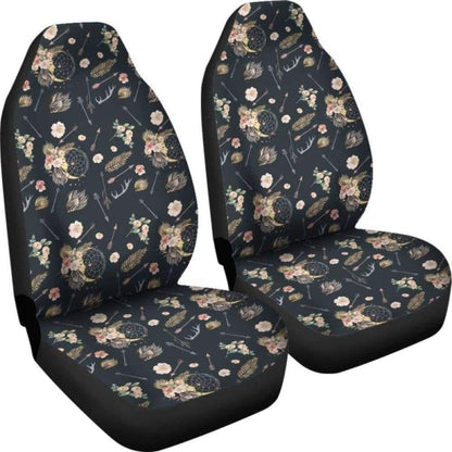 Black With Boho Dreamcatcher Pattern Car Seat Covers 102918 - YourCarButBetter