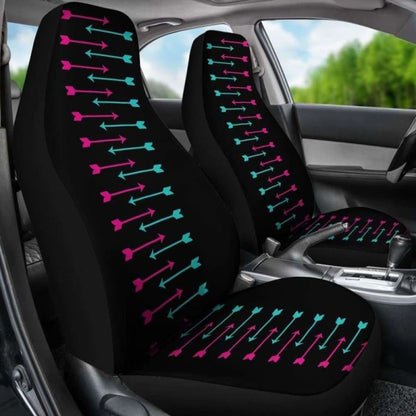 Black With Pink And Teal Arrows Car Seat Covers 105905 - YourCarButBetter