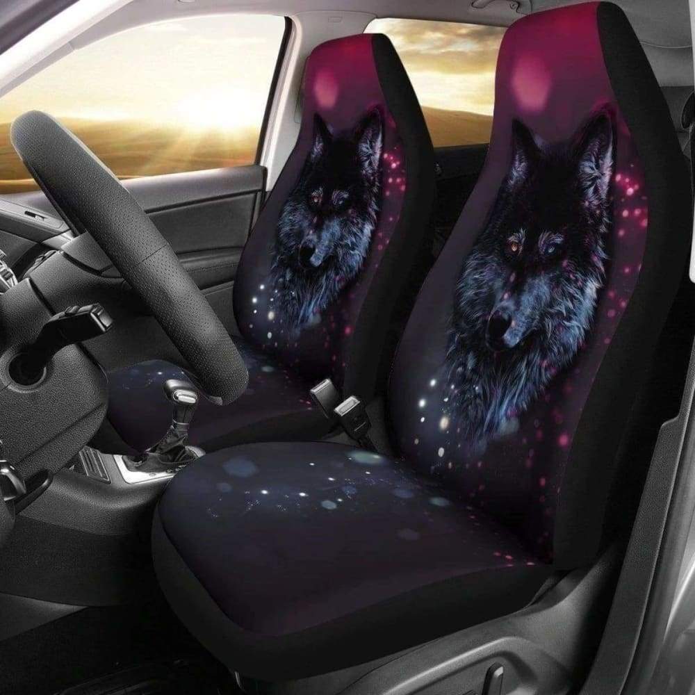 Black Wolf Spirit Car Seat Covers 180601