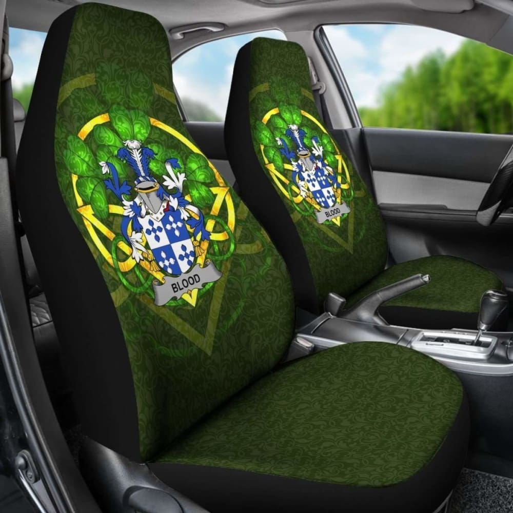 Blood Ireland Car Seat Cover Celtic Shamrock (Set Of Two) 154230 - YourCarButBetter