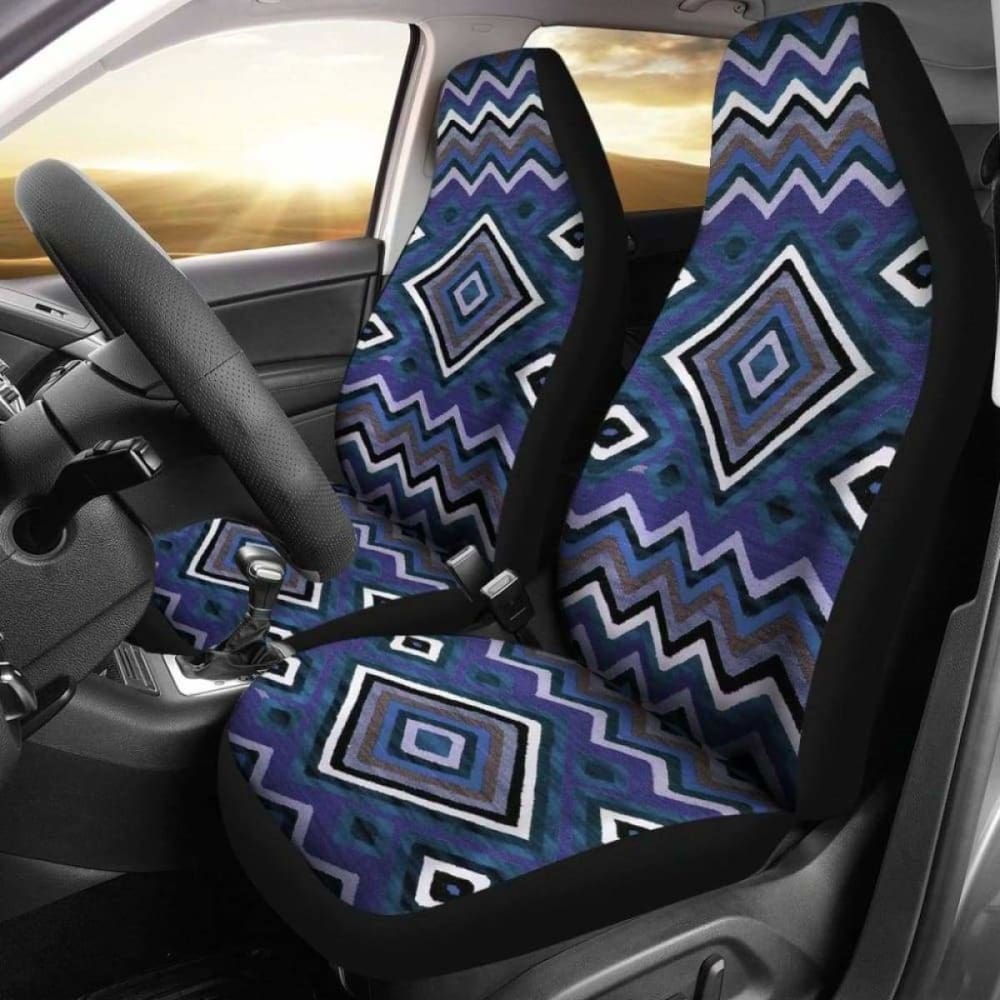 Blue Aztec Car Seat Covers 110424 - YourCarButBetter