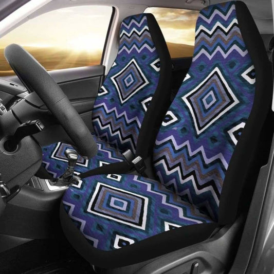 Blue Aztec Car Seat Covers 110424 - YourCarButBetter