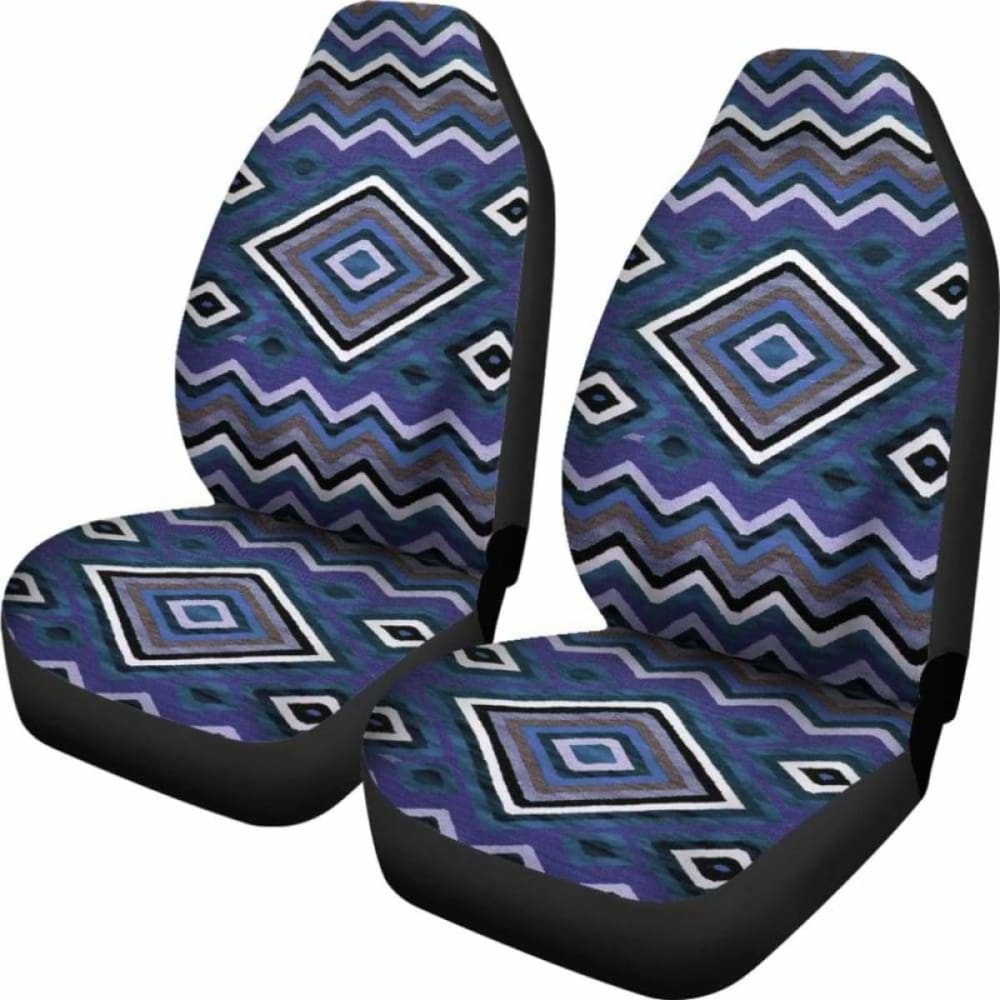 Blue Aztec Car Seat Covers 110424 - YourCarButBetter