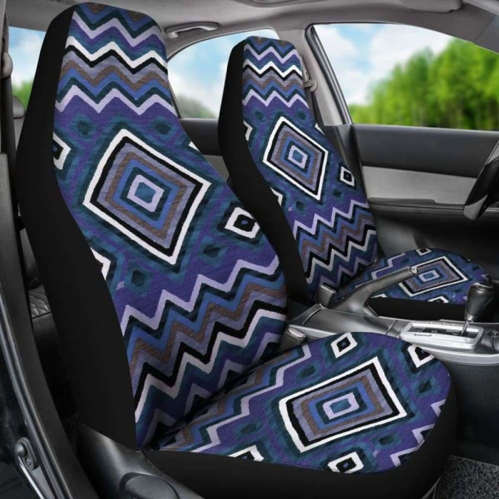 Blue Aztec Car Seat Covers 110424 - YourCarButBetter