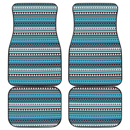 Blue Aztec Pattern Car Floor Mats 211001 - YourCarButBetter
