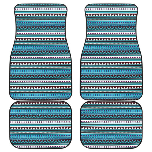 Blue Aztec Pattern Car Floor Mats 211001 - YourCarButBetter