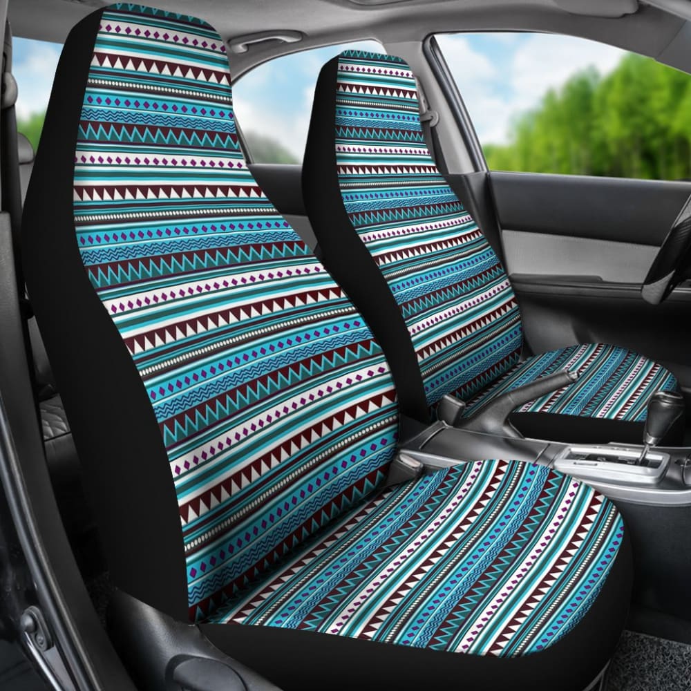 Blue Aztec Pattern Car Seat Covers 211001 - YourCarButBetter