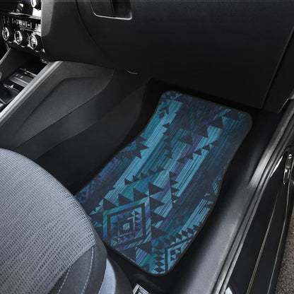 Blue Boho Aztec Streaks Car Floor Mats 094209 - YourCarButBetter